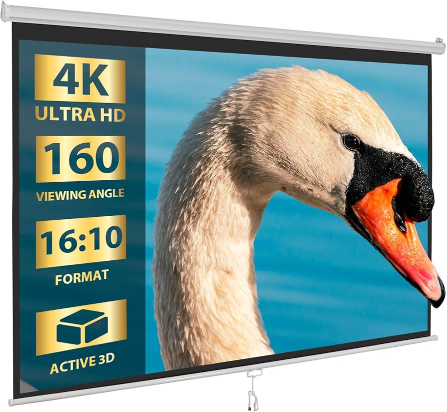 SUPER DEAL 100'' 16:10 HD Projection Screen Foldable Anti-Crease Portable Projector Movie Screen ... | Amazon (US)