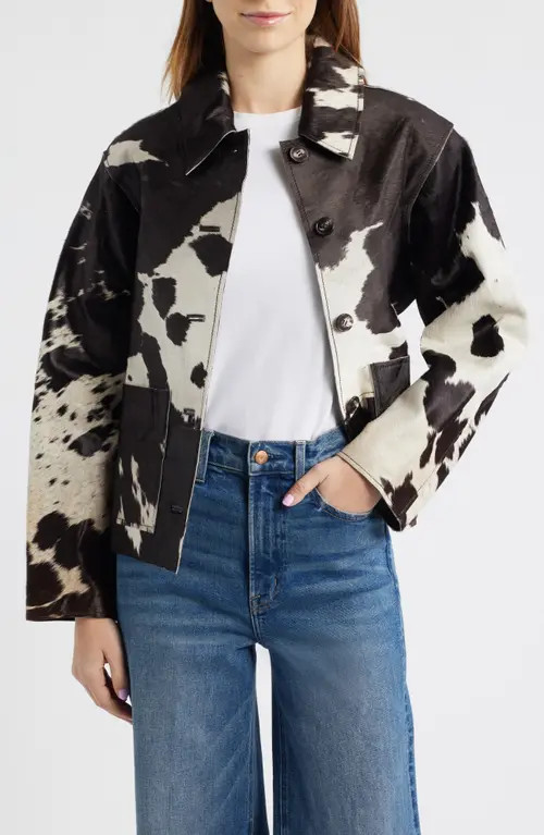 Rails Haisley Genuine Calf Hair Jacket in Cowgirl at Nordstrom, Size Medium | Nordstrom