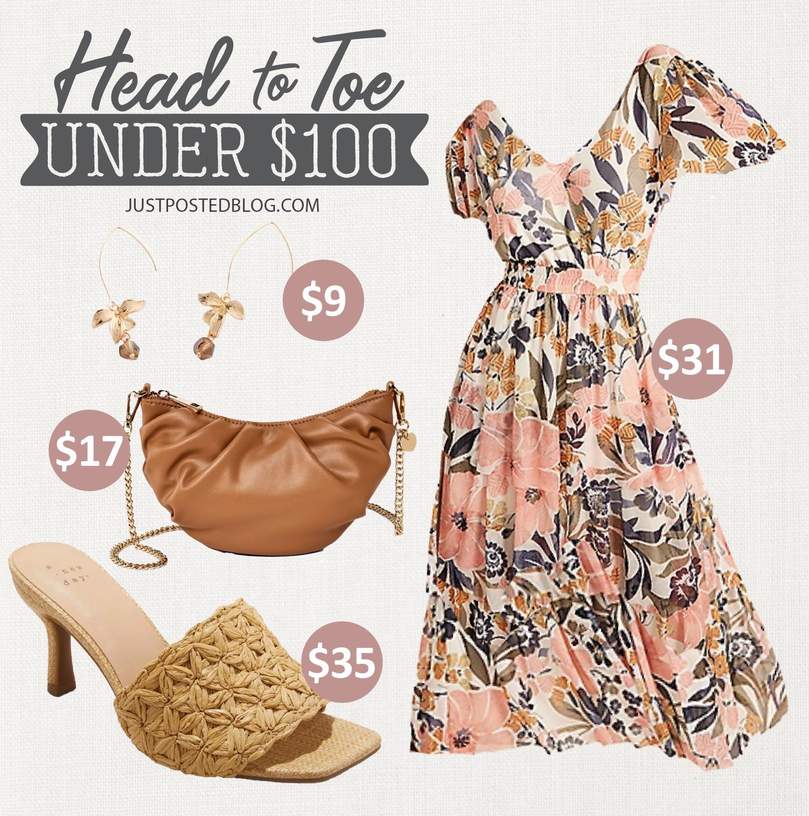 This dress looks so cute for Easter or a wedding guest look! Even better, this look is head to toe under $100!

#LTKSpringSale #LTKWedding #LTKFindsUnder100
