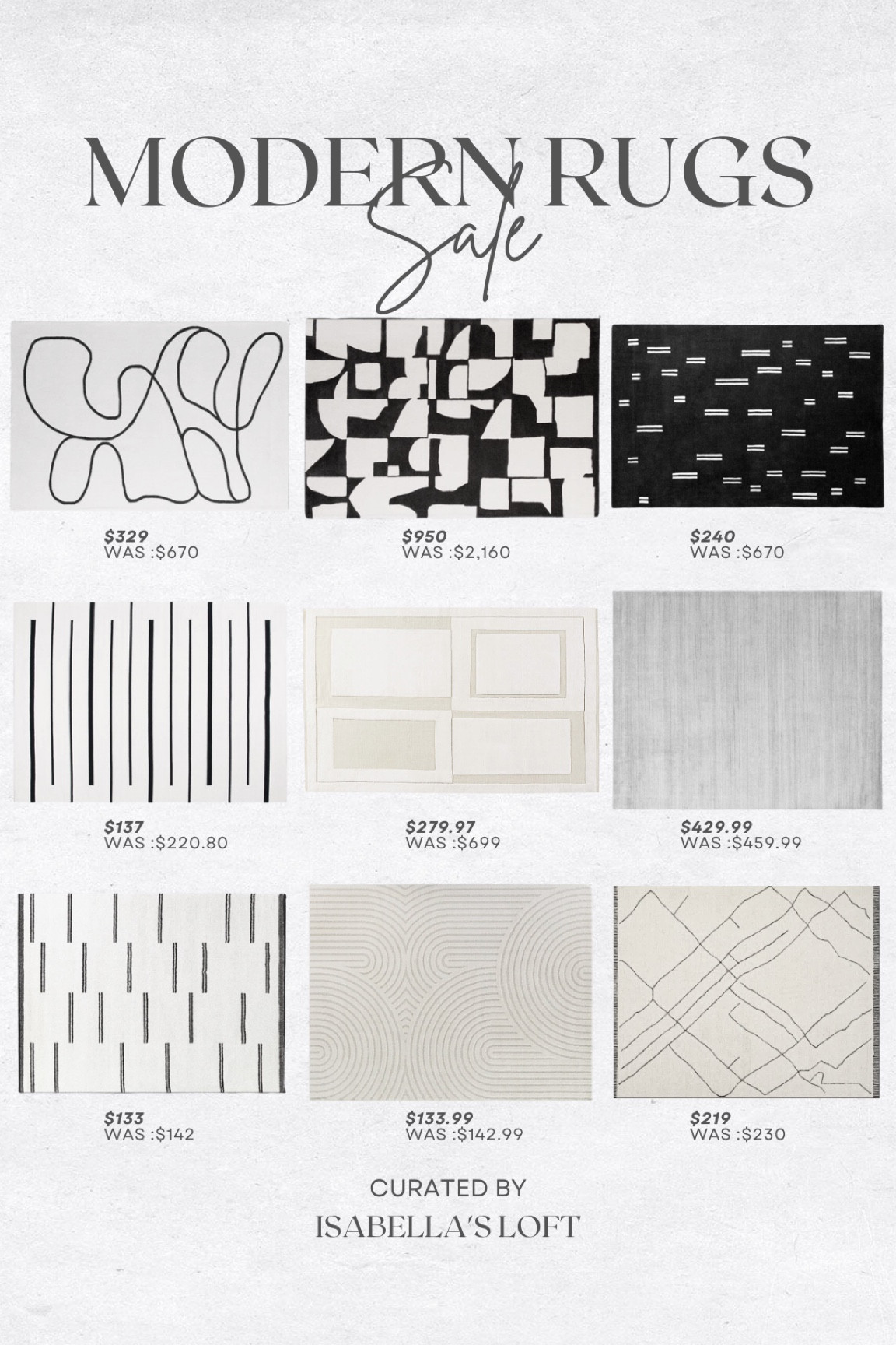 Modern Rugs Sale

Media Console, Living Home Furniture, Bedroom Furniture, stand, cane bed, cane furniture, floor mirror, arched mirror, cabinet, home decor, modern decor, mid century modern, kitchen pendant lighting, unique lighting, Console Table, Restoration Hardware Inspired, ceiling lighting, black light, brass decor, black furniture, modern glam, entryway, living room, kitchen, bar stools, throw pillows, wall decor, accent chair, dining room, home decor, rug, coffee table

#LTKFind #LTKhome #LTKbump