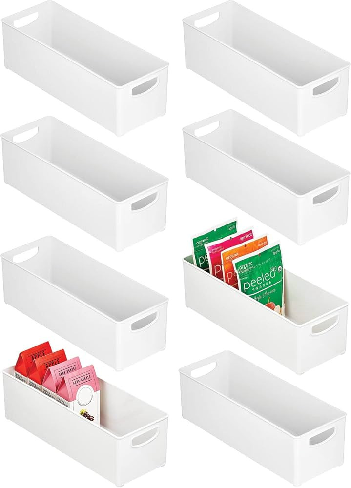Amazon.com: mDesign Plastic Stackable Kitchen Organizer - Storage Bin with Handles for Refrigerat... | Amazon (US)