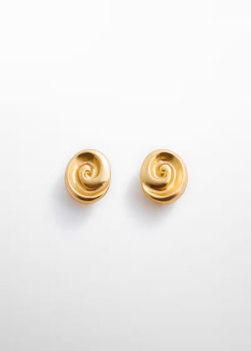 Boucles d'oreilles rondes spirale -  Femme | Mango France | MANGO (FR)