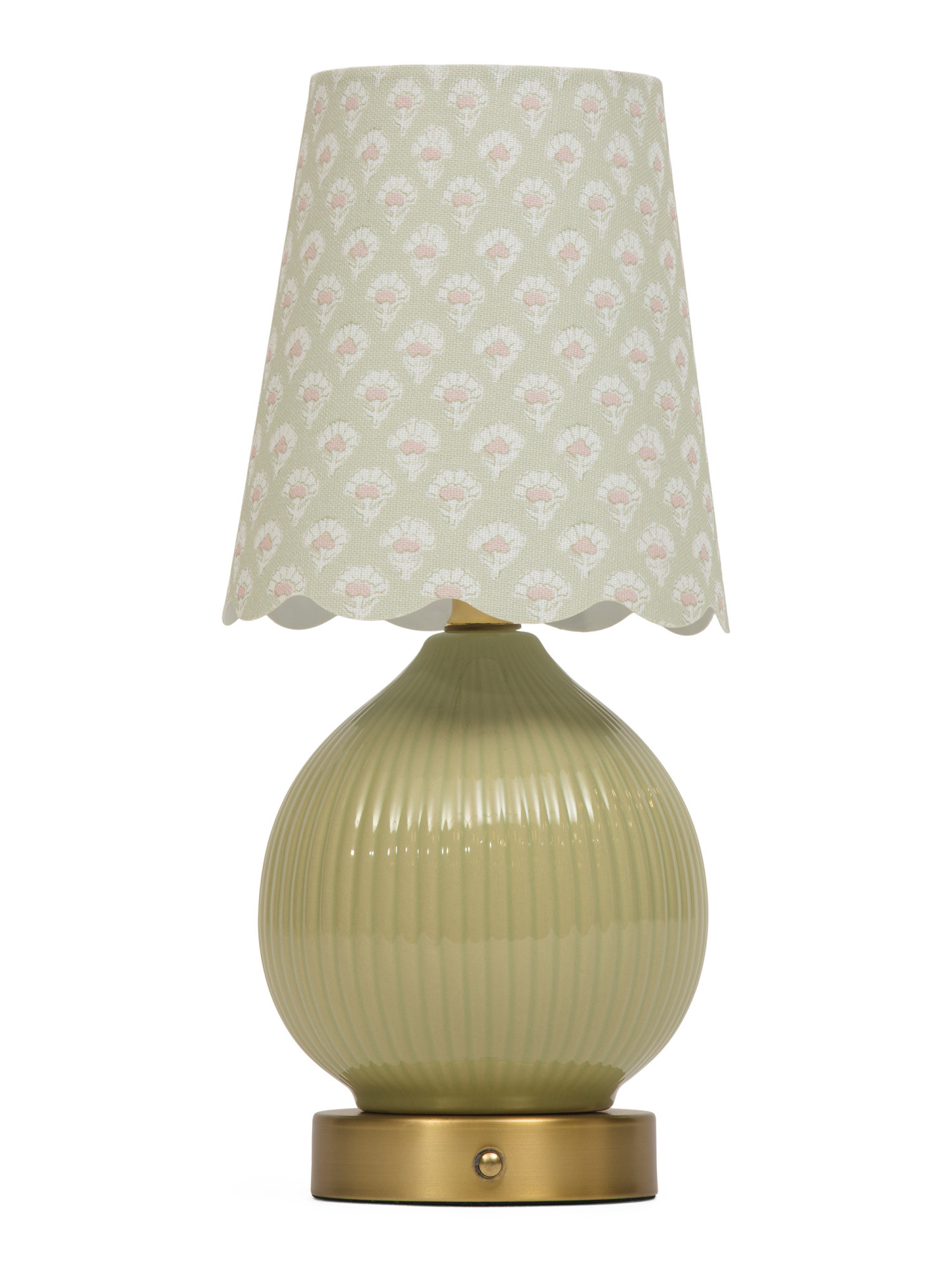 6x12 Ceramic Printed Scallop Shade Led Rechargeable Touch Lamp | Lighting | Marshalls | Marshalls