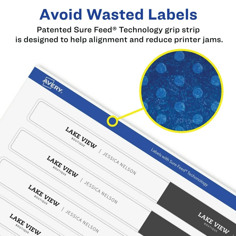 Avery Wraparound Labels, 9-3/4" x 1-1/4", Film, White, Waterproof, Laser/Inkjet, 40 Labels (22845... | Walmart (US)