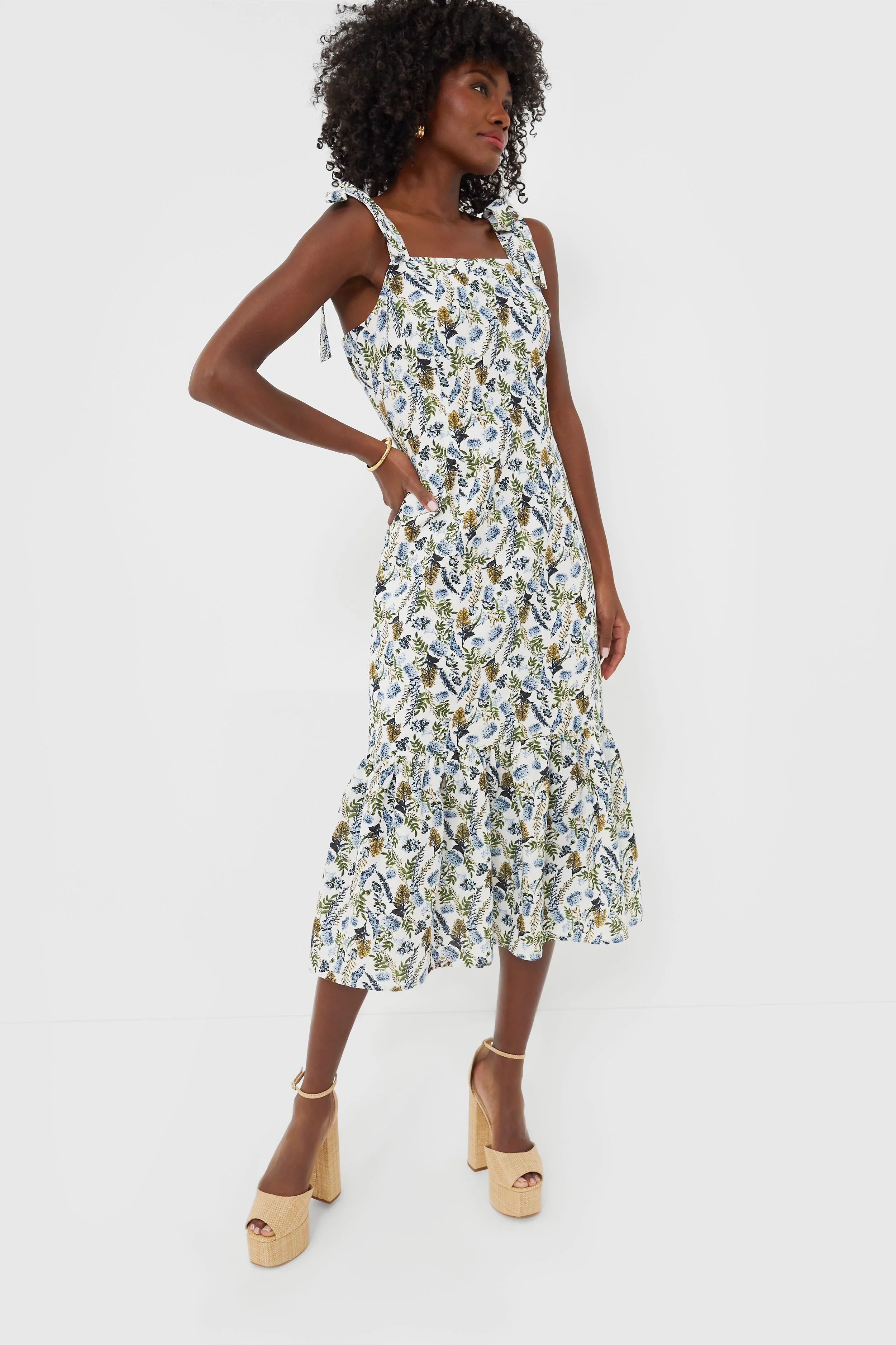 Fern & Hydrangea Floral Hadley Dress | Tuckernuck (US)