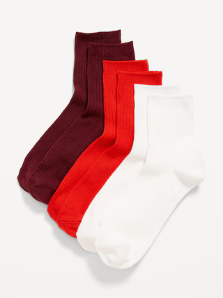 Novelty Quarter Crew Socks 3-Pack for Women | Old Navy | Old Navy (US)