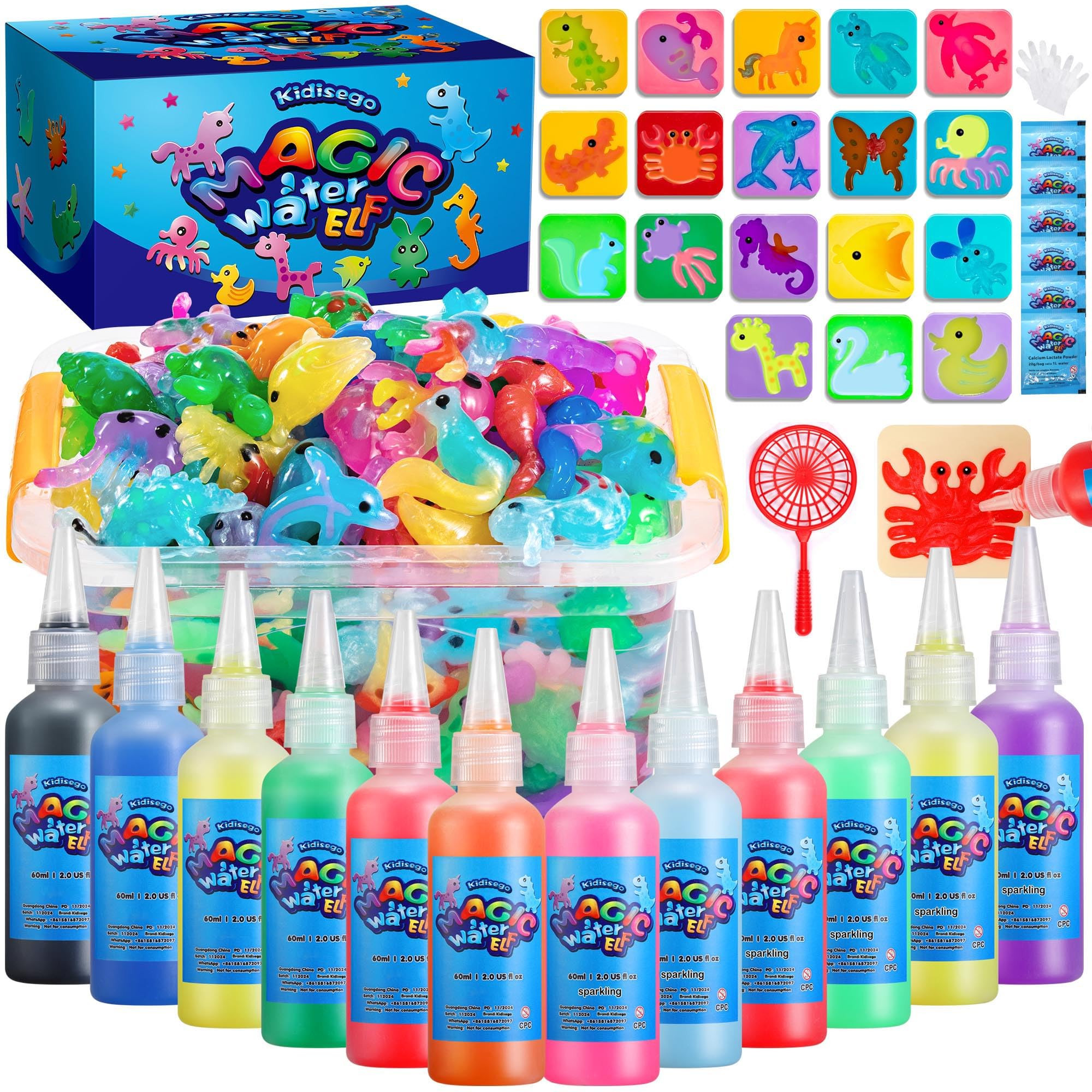 Aqua Fairy Water Gel Kit for Kids, Magic Water Elf Toy Kit with 12 Colors 18 Molds 6 Pack of Magi... | Amazon (US)