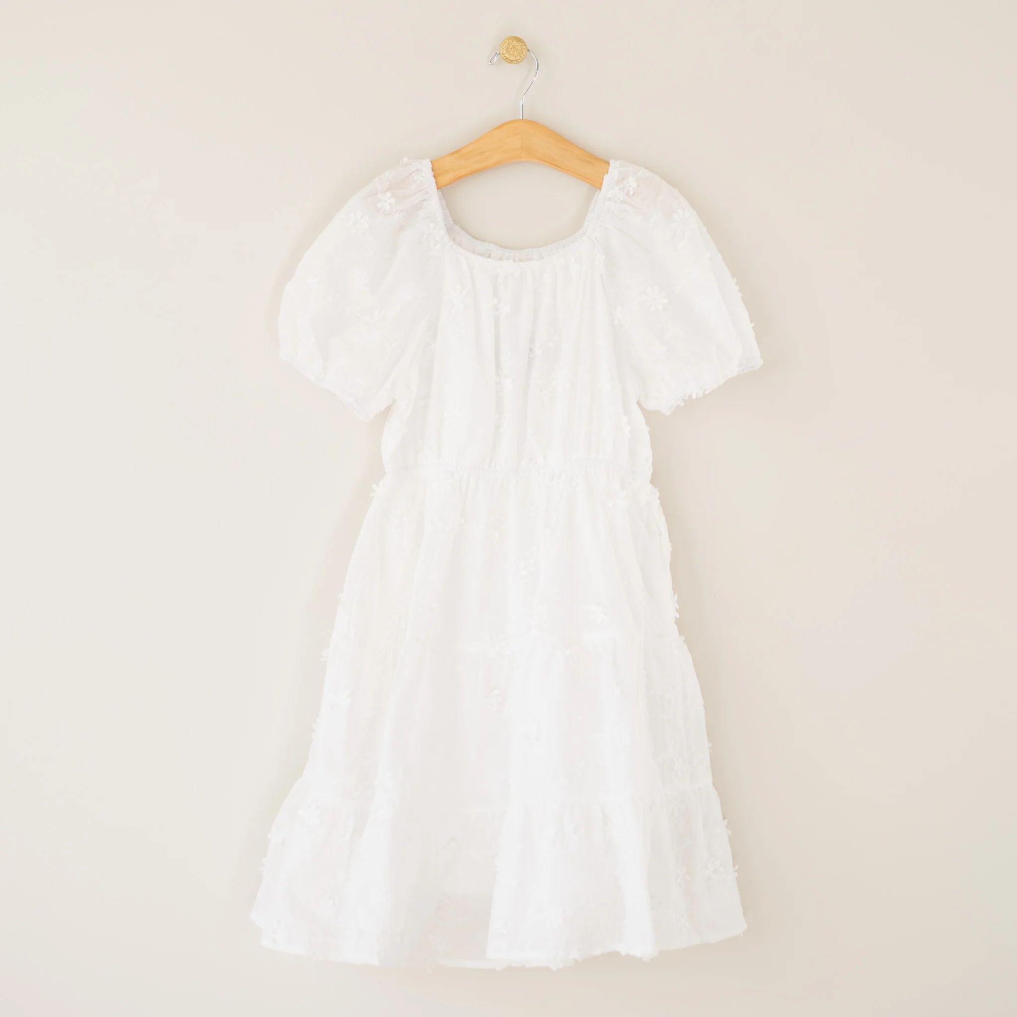 White Embroidered Daisy Dress | Four and Twenty Sailors