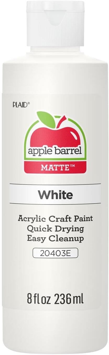 Apple Barrel Acrylic Paint in Assorted Colors (8 Ounce), 20403 White | Amazon (US)