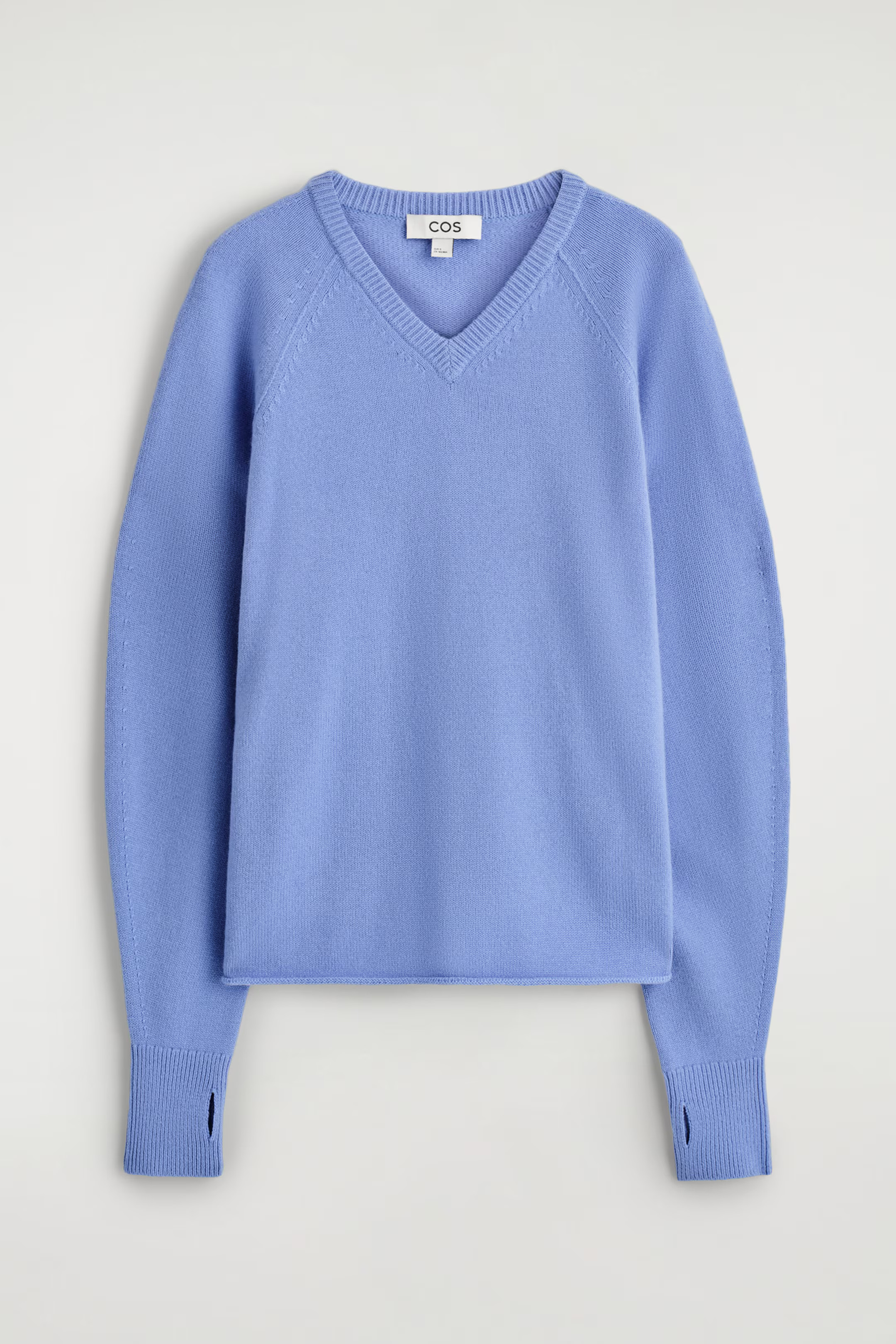 MERINO WOOL V-NECK JUMPER - CORNFLOWER BLUE | COS GB | COS UK