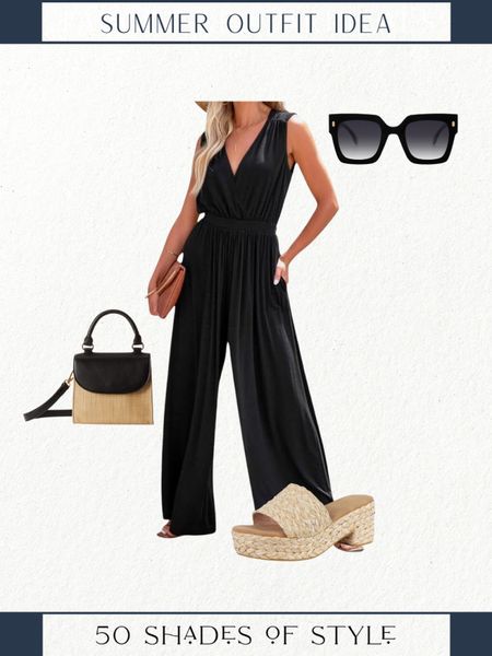 Sharing this chic summer outfit idea from Amazon that is so affordable. 

Amazon summer outfit, affordable summer outfit, Amazon black jumpsuit, raffia platform sandals, retro square sunglasses, rattan purse

#LTKOver40 #LTKStyleTip #LTKFindsUnder50