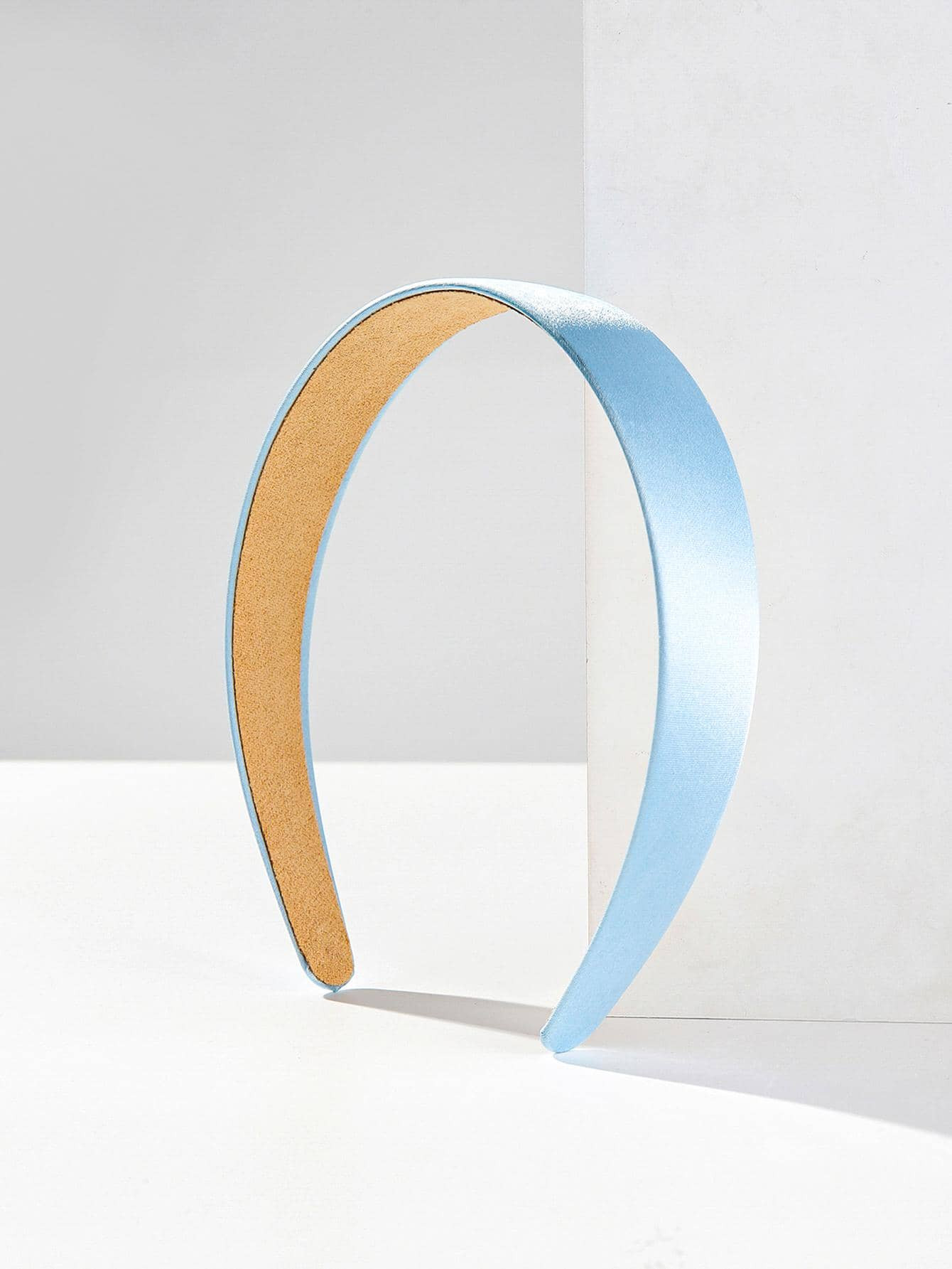 1pc Macaron Colored Solid Acrylic Headband, Wide Version Wrapped With Cloth | SHEIN