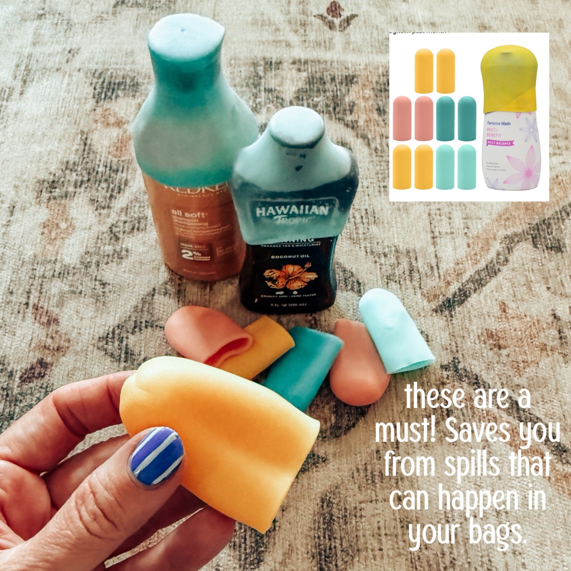 These are a must to help with your bottles that have been opened to not spill  

#LTKTravel #LTKStyleTip #LTKFamily