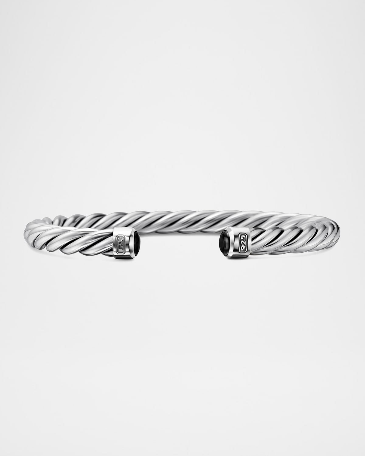 Men & apos;s Cable Cuff Bracelet in Silver with Gemstone | Neiman Marcus