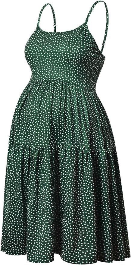 GINKANA Women's Sleeveless Maternity Dress Adjustable Strappy Summer Casual Swing Dress for Daily... | Amazon (US)
