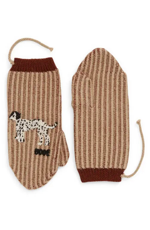 Bode Ranch Mismatched Alpaca & Wool Mittens in Tan at Nordstrom | Nordstrom