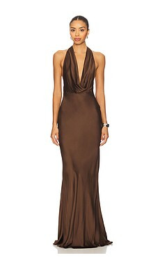 SAU LEE Pearl Gown in Mocha from Revolve.com | Revolve Clothing (Global)