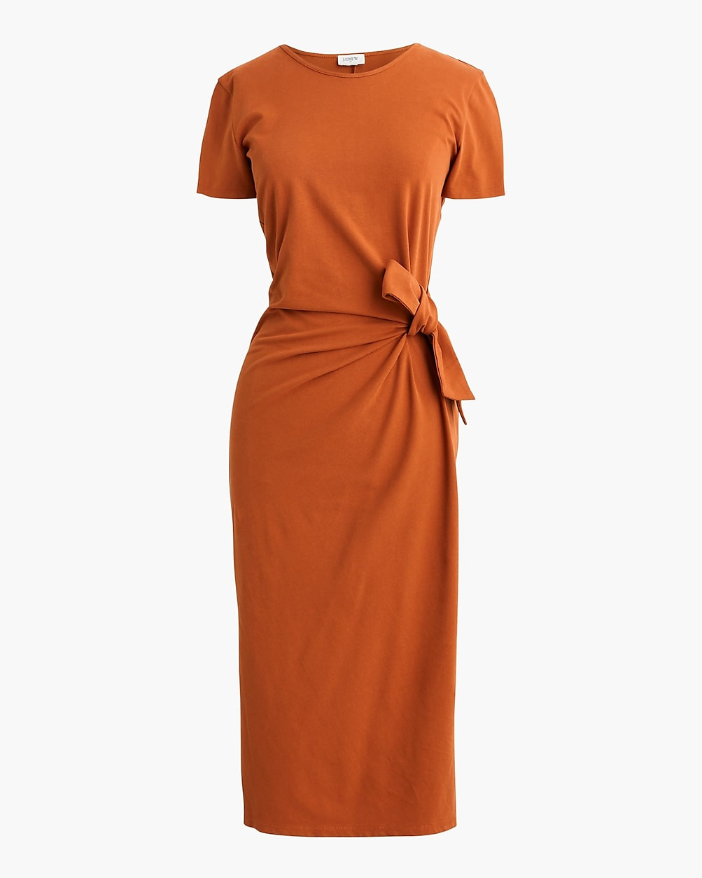 Short-sleeve knotted midi dress | J.Crew Factory