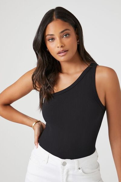 Ribbed One-Shoulder Bodysuit | Forever 21 | Forever 21 (US)