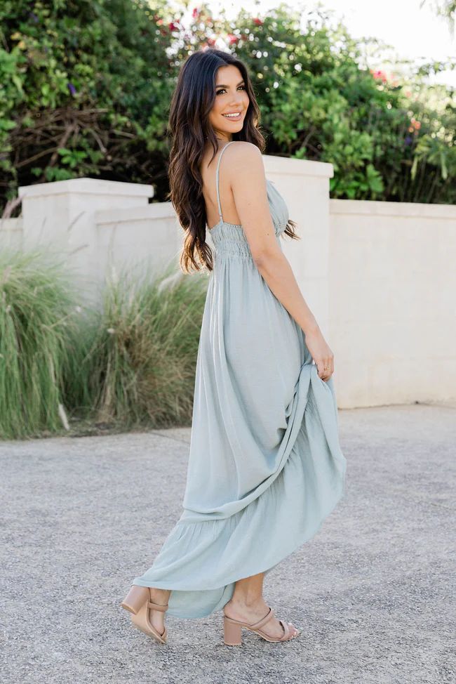 Days Like These Sage Green Maxi Dress | Pink Lily