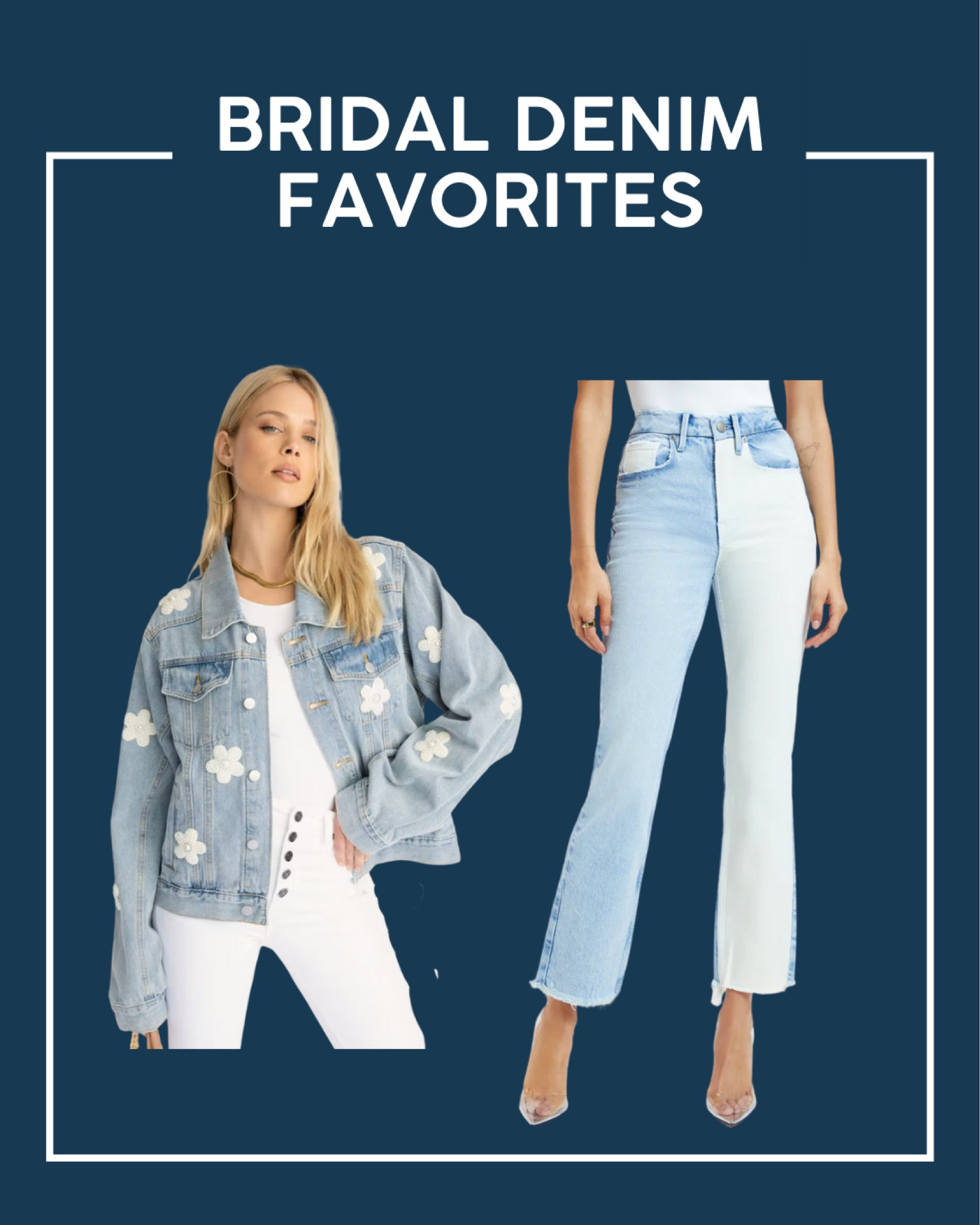 Perfect denim pieces for the bride to be! 

Bachelorette, bridal shower, denim bride

#LTKwedding