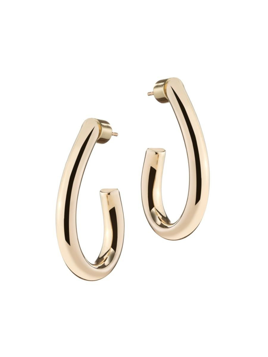 Lilly 10K-Gold-Plated Teardrop Huggie Hoop Earring | Saks Fifth Avenue