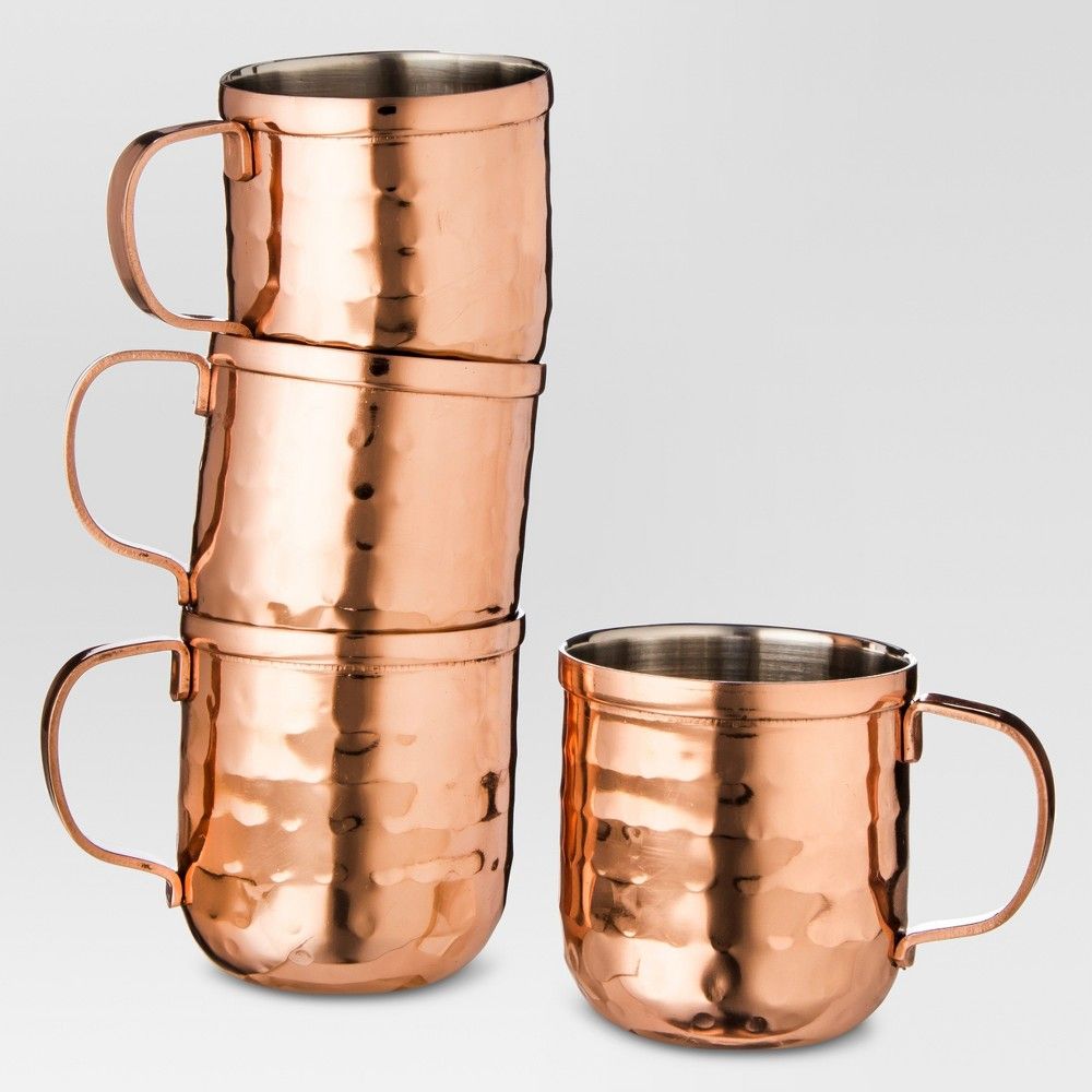 4pc Moscow Mule Mug Shot Glasses Copper - Threshold | Target