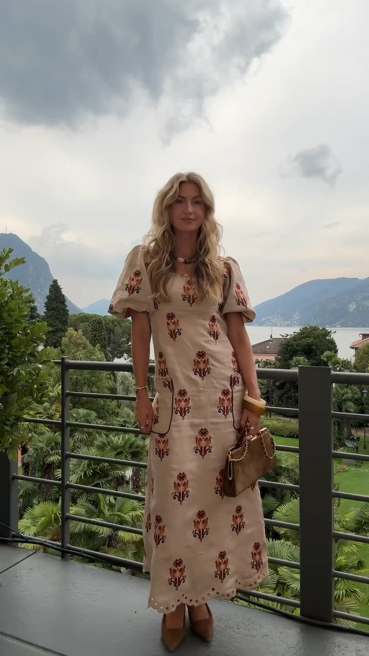 Tan dress with florals for dinner! 
Dress: runs TTS
Heels: run TTS

#LTKStyleTip #LTKBeauty #LTKSeasonal