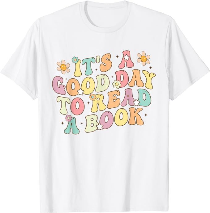 It’s a Good Day to Read a Book Lovers Library Reading Women T-Shirt | Amazon (US)