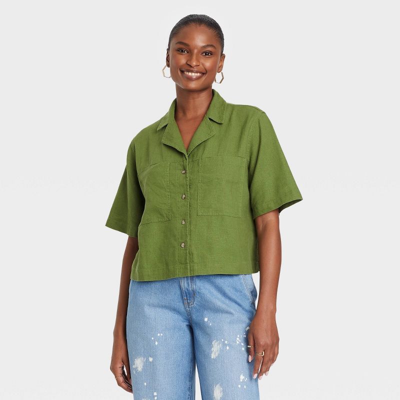 Women's Short Sleeve Button-Down Shirt - Universal Thread™ | Target