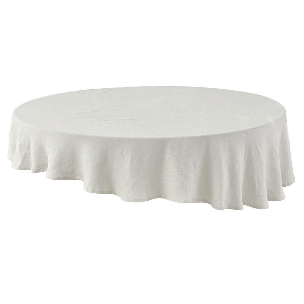 Nimes Round Linen Tablecloth | Temple & Webster AU