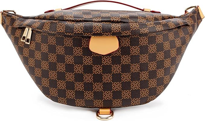 M MOTIKUL Belt Bag for Women Fashion Crossbody Fanny Packs Causal Waist Hip Bum Bag Leather Chest... | Amazon (US)