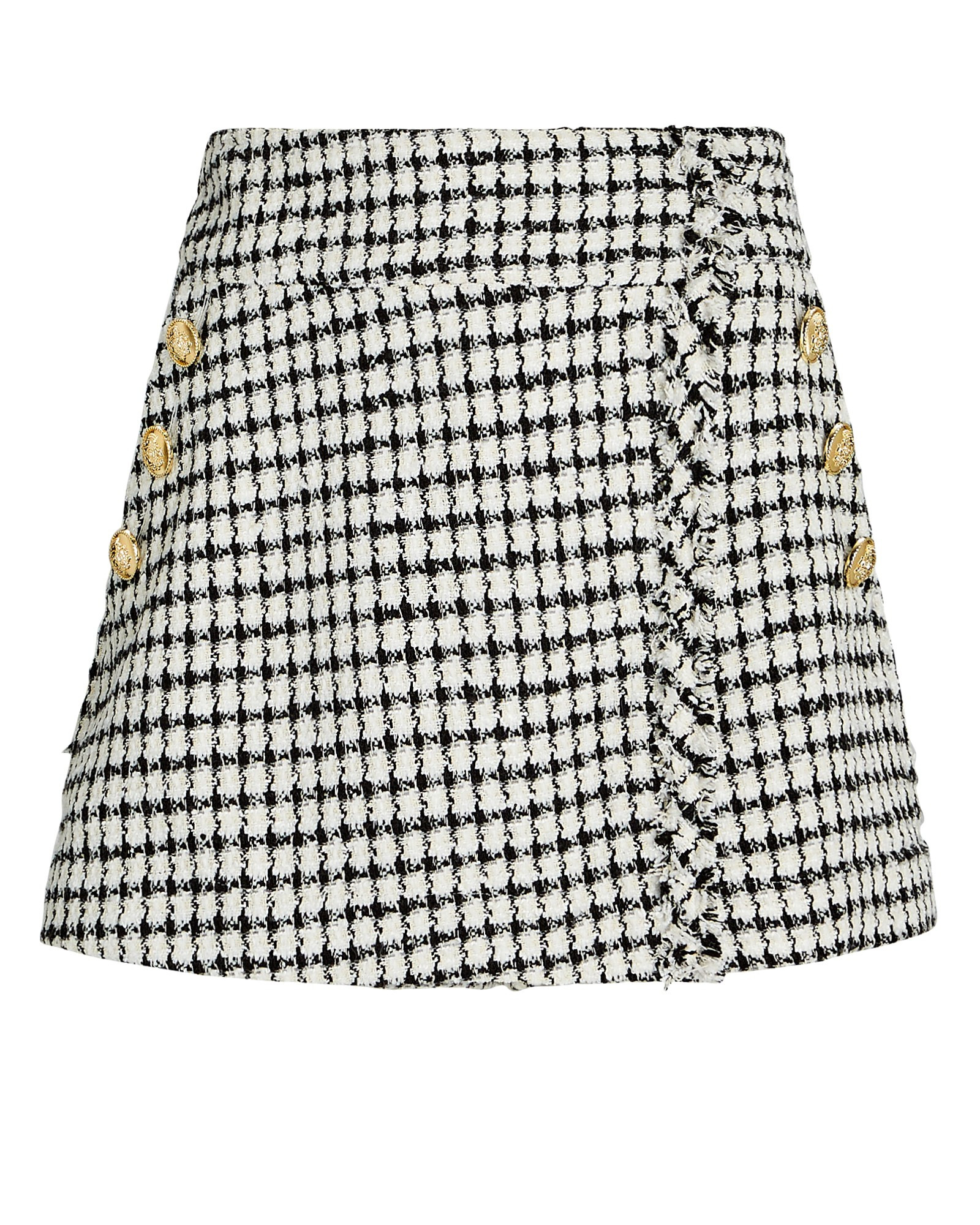 Duclie Button-Detailed Tweed Skort | INTERMIX