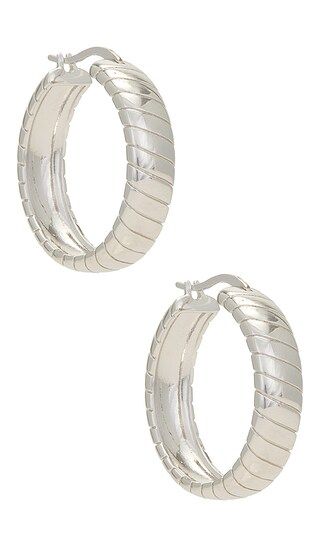 Raissa Small Hoops in Silver | Revolve Clothing (Global)