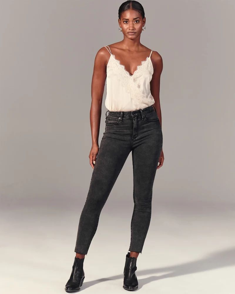 Curve Love High Rise Super Skinny Ankle Jeans | Abercrombie & Fitch US & UK