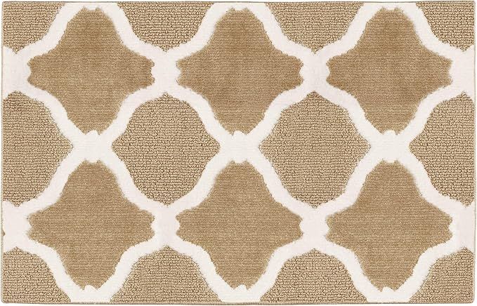 Laura Ashley Accent Rug, Arietta, 27"x45", Linen/White | Amazon (US)