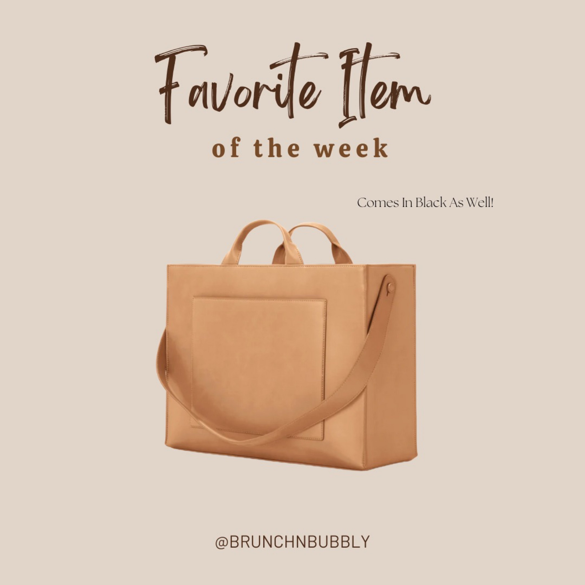 Favorite item of the week! Love this versatile bag! Perfect size and fits everything. Has built in laptop section, Cup holder, lip gloss/pen holders, key lanyard and so many more room for other items! Comes in tan and black!

#LTKstyletip #LTKitbag #LTKFind