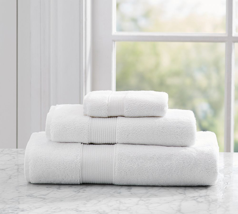 PB Classic Organic Towel -White, White | Pottery Barn (US)