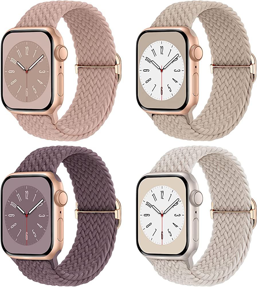 Braided Solo Loop Compatible with Apple Watch Band 38mm 40mm 41mm 42mm 44mm 45mm 49mm for Women M... | Amazon (US)