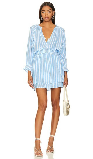 Crystal Mini Dress in Lake Stripe | Revolve Clothing (Global)