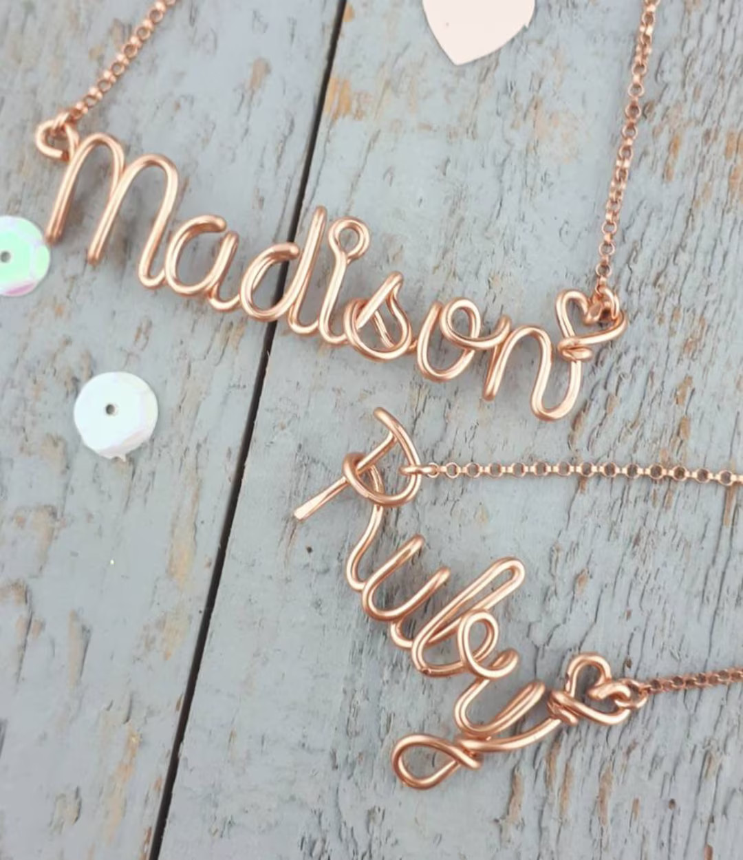 Name Necklace Rose Gold, Personalized Gifts for Tween Girls, Birthday Easter Graduation - Etsy | Etsy (US)