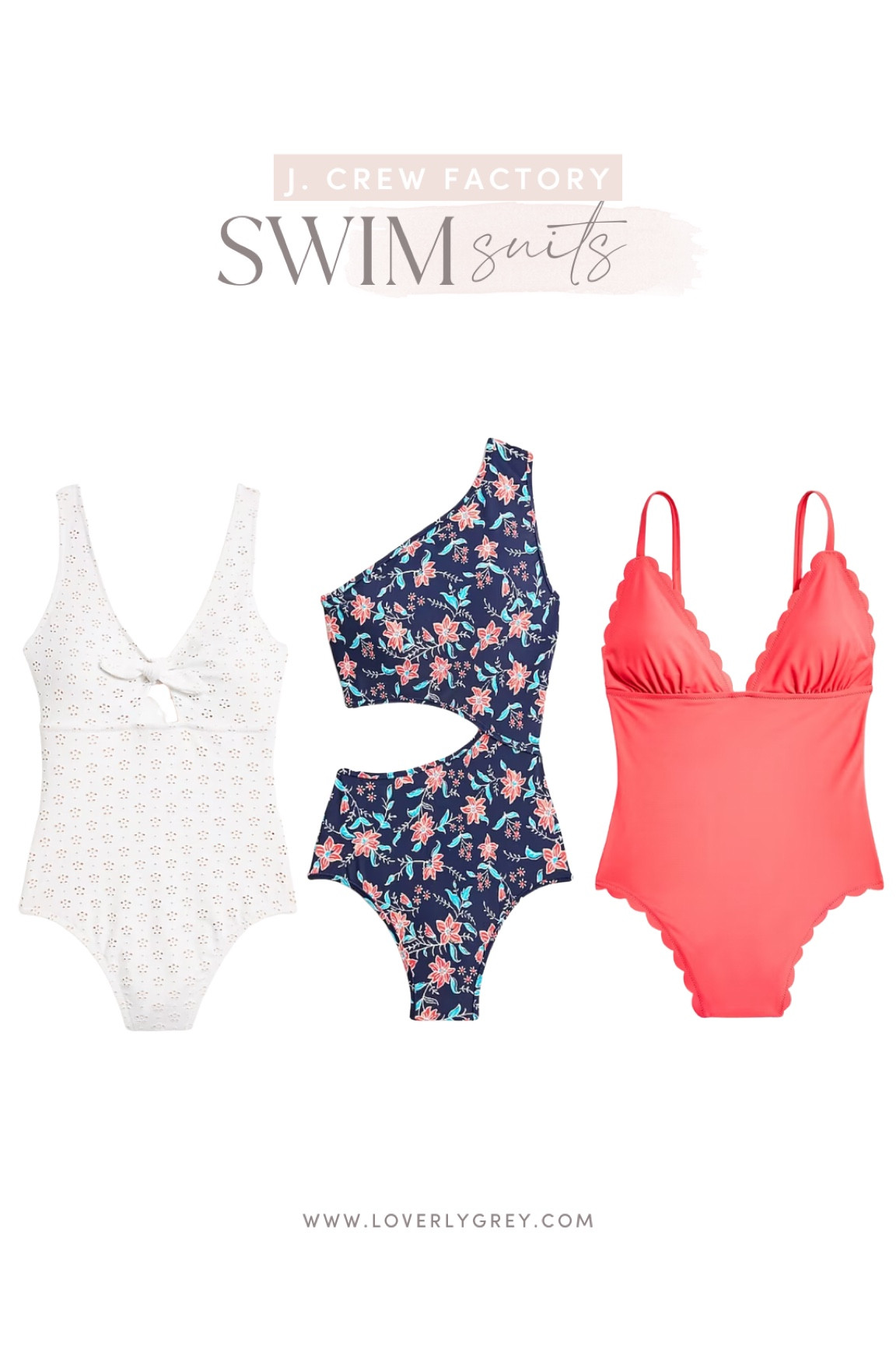 New swimsuits from J. Crew Factory! Loverly Grey wears an XS! 

#LTKswim #LTKsalealert #LTKSeasonal