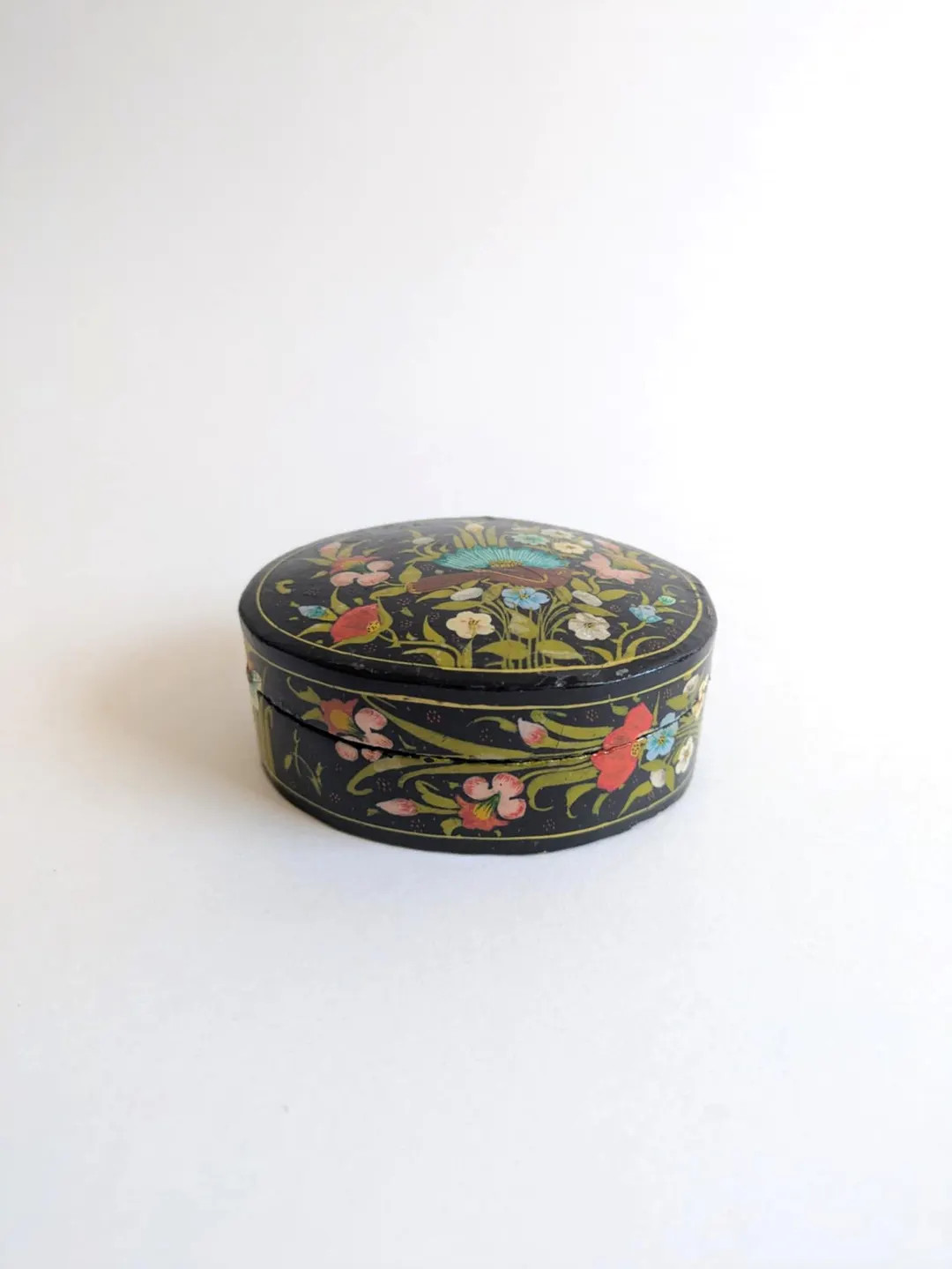 Vintage Papier-mache Flora and Fauna Trinket Box - Etsy | Etsy (Global)