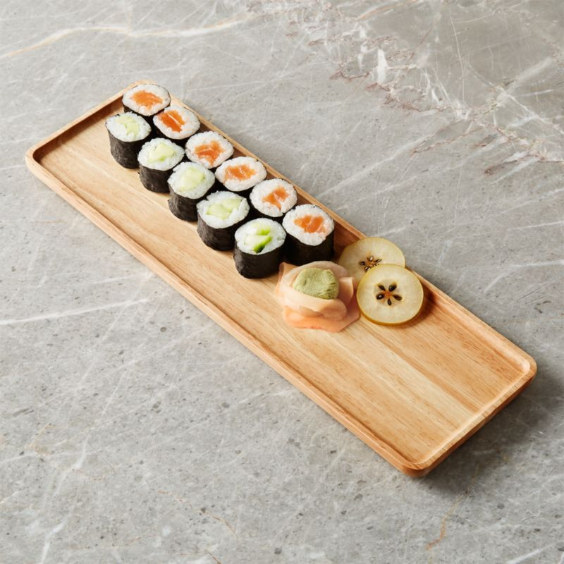 Merge Medium Wood Tray Cheese Board Platter + Reviews | Crate & Barrel | Crate & Barrel
