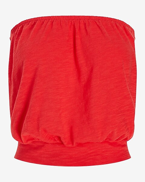 Banded Bottom Bubble Tube Top | Express