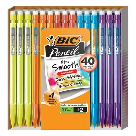 BIC Xtra Smooth Mechanical Pencil Bright Edition 0.7 mm, 40 Count | Walmart Online Grocery