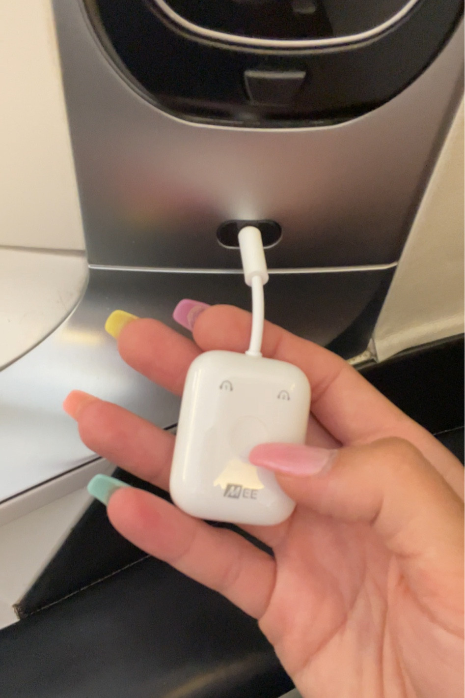 Long flight essentials for international flights - aux to Bluetooth converter to watch plane movies or shows, compression socks, refreshing face spray, lip mask by clean beauty brand Lawless, silk comfy eye mask, and charger cords 

#LTKGiftGuide #LTKbeauty #LTKtravel