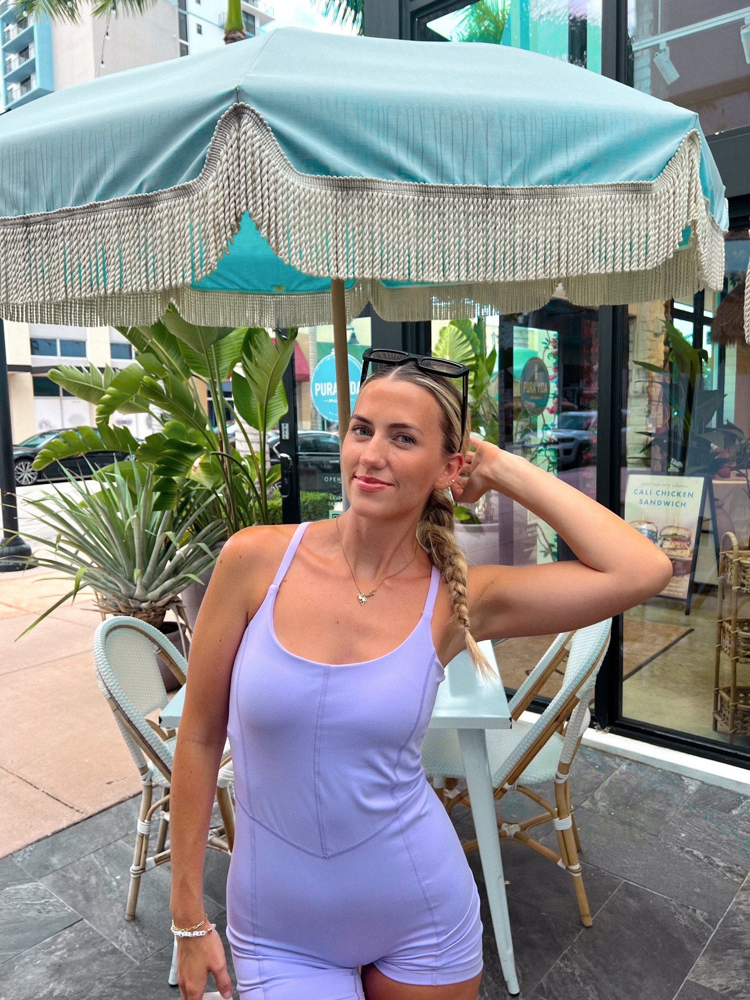casual lunch outfit 💜 I sized up to a size small for a more comfortable fit.

#LTKFitness #LTKFindsUnder50 #LTKActive