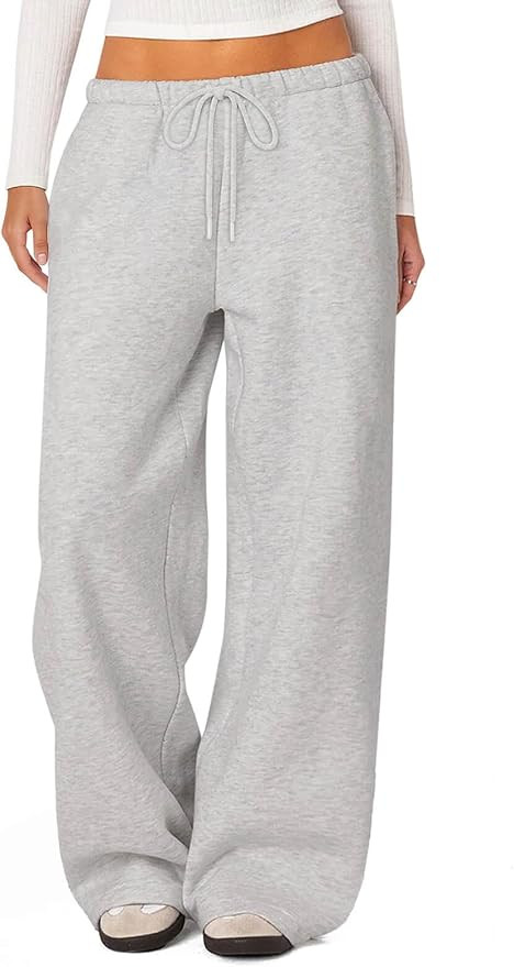 HeSaYep Women's Fleece Lined Sweatpants Winter Warm Wide Leg Sweat Pants Baggy Casual Pants with ... | Amazon (US)