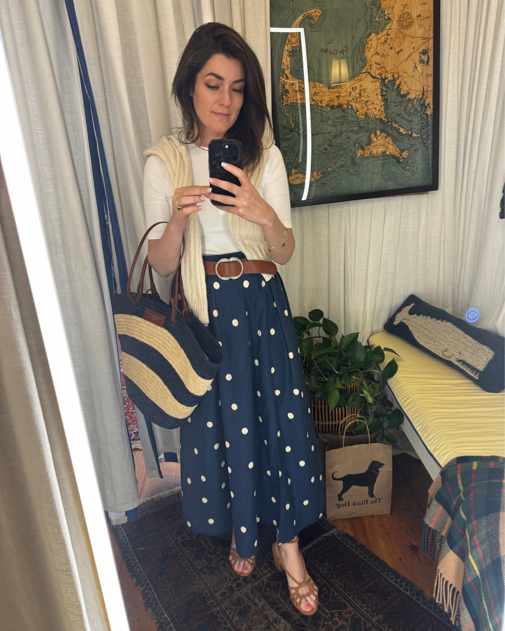 A big fan of polka dots lately! This has been one of my go to looks. The belt is a staple of mine and these shoes look great with everything.  